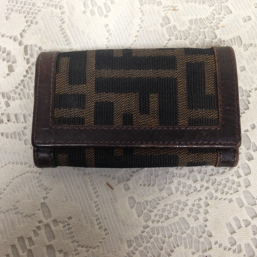 Fendi Italy, Zucca Pattern 4-Hooks Key Case - image 1